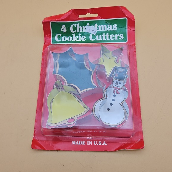 Cutters Other - Vintage‎ Christmas Cookie Cutters Lot Of 4 Brand Nea NOS Made In USA Fox Run